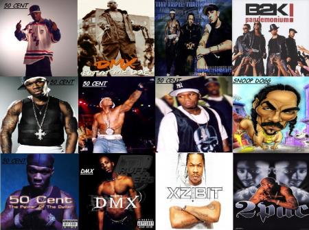 plein de rapeur comme dmx,snoop dog,50 cent.